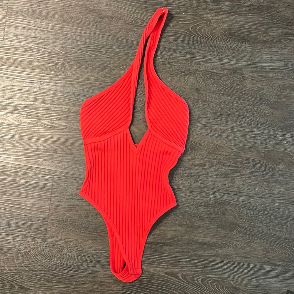 Lulu’s Coral Halter Body suit